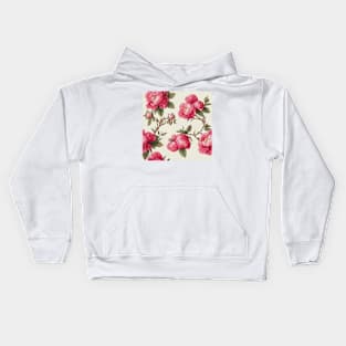 Vintage Floral Romantic Peony Flower Design Kids Hoodie